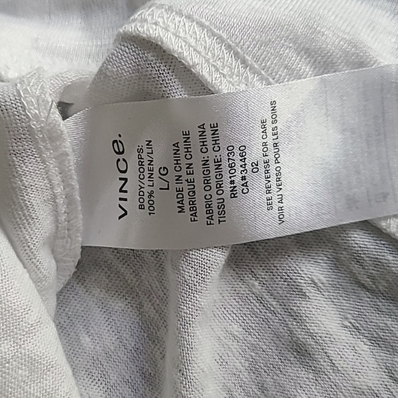 NWT Vince Linen Sweater Tee - Picture 3 of 4